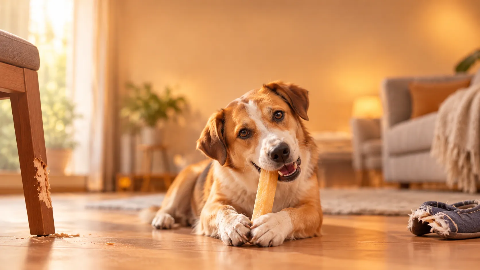How to stop dog chewing